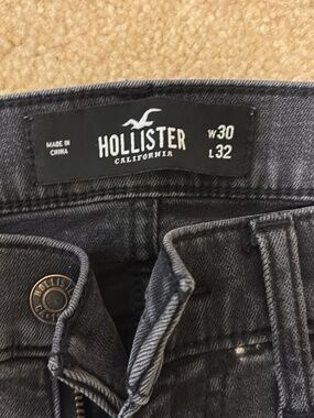 Hollister men’s skinny black jeans 30x32